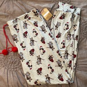 Santa’s Treasures holiday pug lounge pajama pants